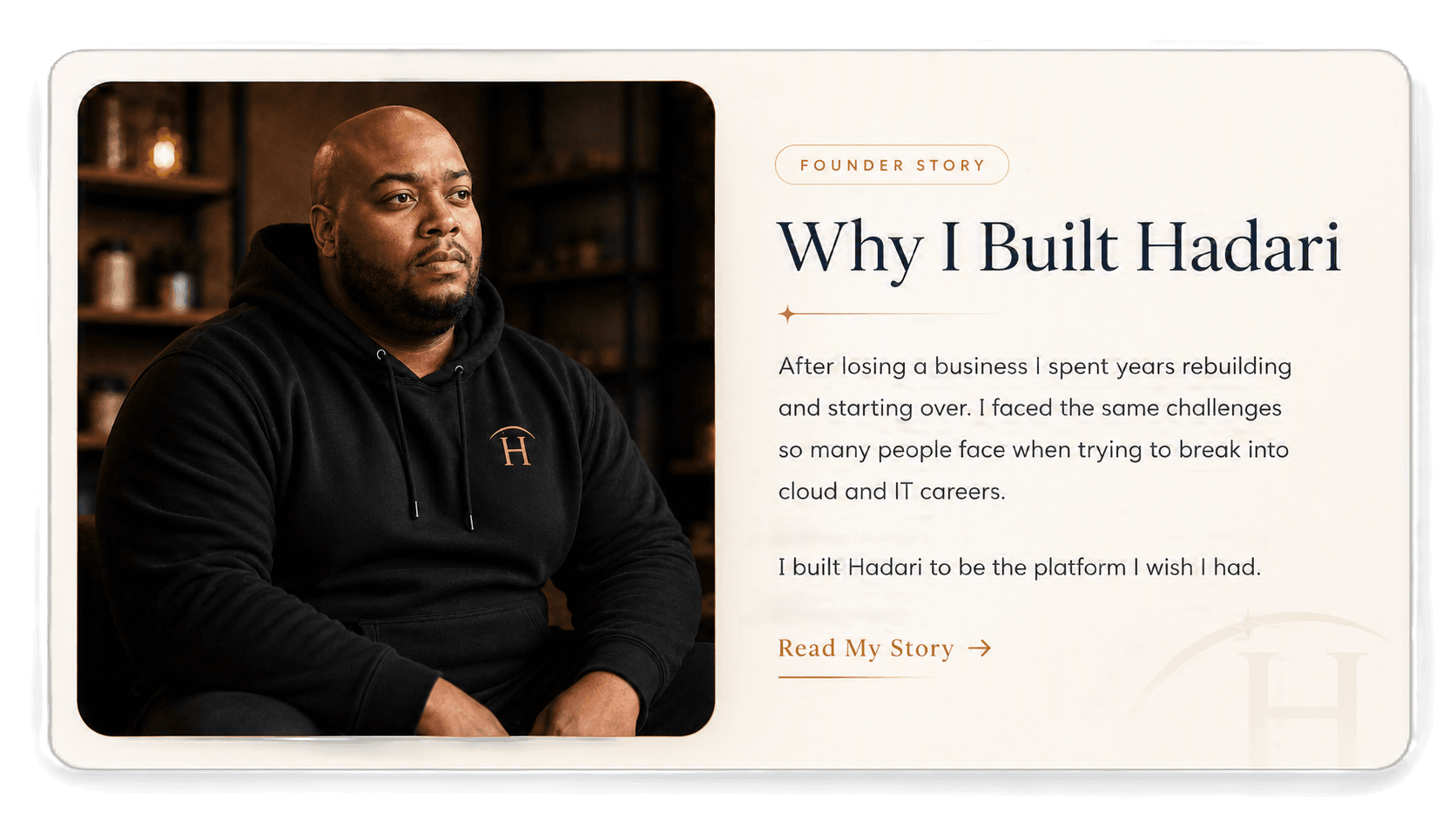 Phillip Dunbar, founder of Hadari